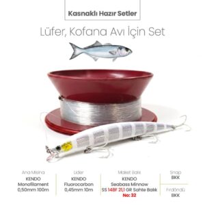 Alamatra Kasnaklı Hazır Sırtı Seti – Lüfer & Kofana Avı İçin (Seabass Minnow 0,3 M Dalar) - Görsel 2