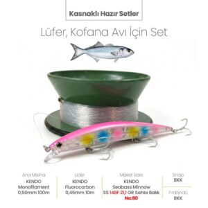Alamatra Kasnaklı Hazır Sırtı Seti – Lüfer & Kofana Avı İçin (Seabass Minnow 0,3 M Dalar) - Görsel 3