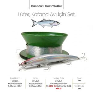 Alamatra Kasnaklı Hazır Sırtı Seti – Lüfer & Kofana Avı İçin (Seabass Minnow 0,3 M Dalar) - Görsel 5