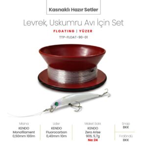 Alamatra Kasnaklı Hazır Sırtı Seti – Levrek & Uskumru Avı İçin (Floating / Yüzer) 0,3 Metre Dalar - Görsel 5