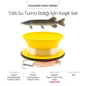 Alamatra Kasnaklı Hazır Sırtı Seti – Tatlı Su Turna Balığı Avı İçin Kaşık Seti