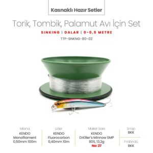 Alamatra Kasnaklı Hazır Sırtı Seti – Torik, Tombik & Palamut Avı İçin (Sinking / 0 – 0.5 Metre) - Görsel 4