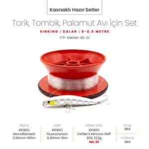 Alamatra Kasnaklı Hazır Sırtı Seti – Torik, Tombik & Palamut Avı İçin (Sinking / 0 – 0.5 Metre) - Görsel 6
