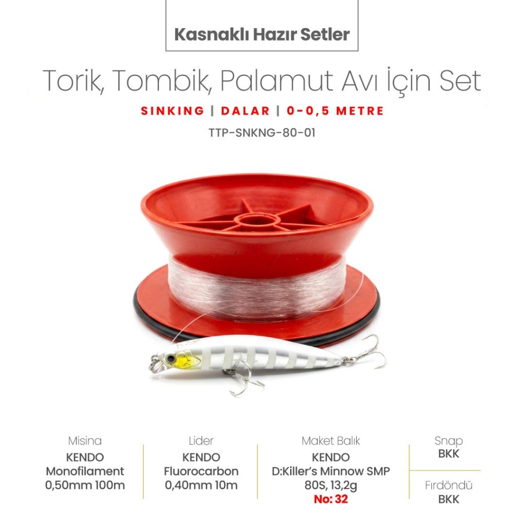 Alamatra Kasnaklı Hazır Sırtı Seti – Torik, Tombik & Palamut Avı İçin (Sinking / 0 – 0.5 Metre) - Görsel 6