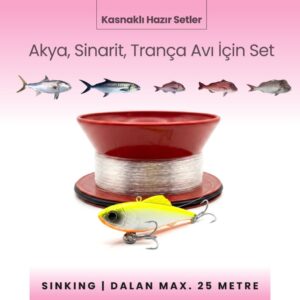 Alamatra Kasnaklı Hazır Sırtı Seti – Akya, Sinarit & Trança Avı İçin (Vibration / Titreşimli Batan, Dalan Max. 25m)