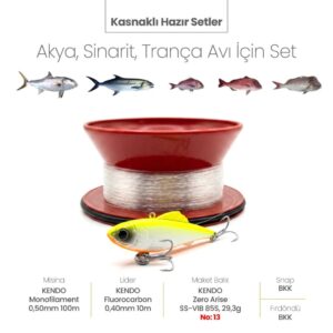 Alamatra Kasnaklı Hazır Sırtı Seti – Akya, Sinarit & Trança Avı İçin (Vibration / Titreşimli Batan, Dalan Max. 25m) - Görsel 2
