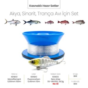 Alamatra Kasnaklı Hazır Sırtı Seti – Akya, Sinarit & Trança Avı İçin (Vibration / Titreşimli Batan, Dalan Max. 25m) - Görsel 6
