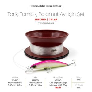 Alamatra Kasnaklı Hazır Sırtı/Sürütme Seti – Torik, Palamut & Tombik Avı İçin ( Dalan Max 1 Metre) - Görsel 2