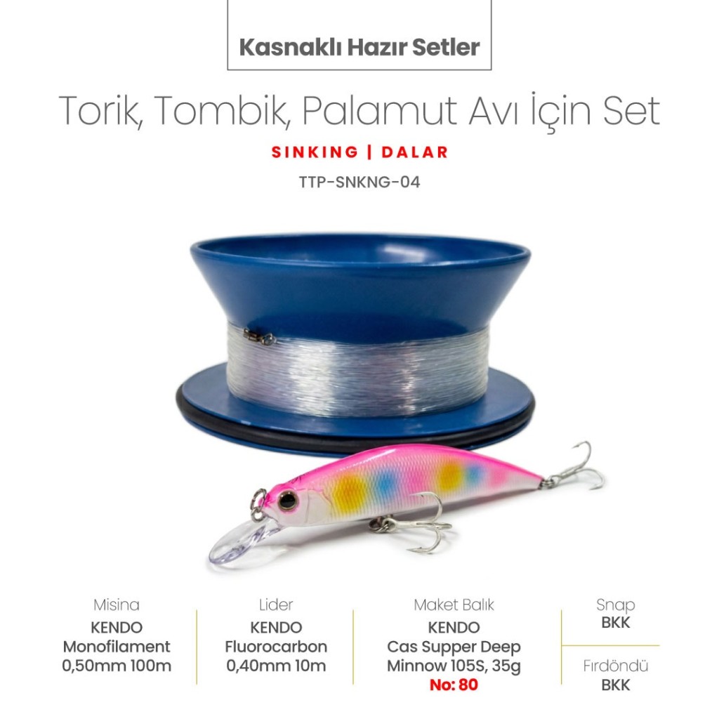 Alamatra Kasnaklı Hazır Sırtı/Sürütme Seti – Torik, Palamut & Tombik Avı İçin ( Dalan Max 1 Metre) - Görsel 4