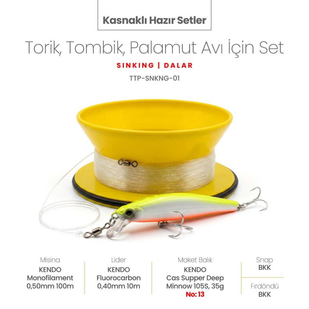 Alamatra Kasnaklı Hazır Sırtı/Sürütme Seti – Torik, Palamut & Tombik Avı İçin ( Dalan Max 1 Metre) - Görsel 5