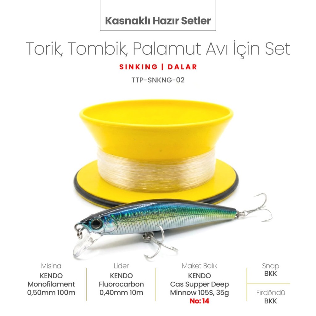 Alamatra Kasnaklı Hazır Sırtı/Sürütme Seti – Torik, Palamut & Tombik Avı İçin ( Dalan Max 1 Metre) - Görsel 6