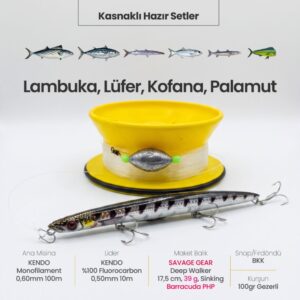 Savage Gear Deep Walker Kasnaklı Hazır Sırtı Takımı (Lambuka, Lüfer, Kofana, Palamut)