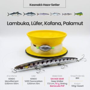 Savage Gear Deep Walker Kasnaklı Hazır Sırtı Takımı (Lambuka, Lüfer, Kofana, Palamut) - Görsel 2