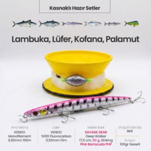 Savage Gear Deep Walker Kasnaklı Hazır Sırtı Takımı (Lambuka, Lüfer, Kofana, Palamut) - Görsel 3