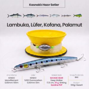 Savage Gear Deep Walker Kasnaklı Hazır Sırtı Takımı (Lambuka, Lüfer, Kofana, Palamut) - Görsel 5