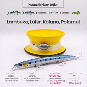 Savage Gear Deep Walker Kasnaklı Hazır Sırtı Takımı (Lambuka, Lüfer, Kofana, Palamut) - Görsel 7