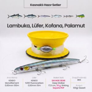 Savage Gear Deep Walker Kasnaklı Hazır Sırtı Takımı (Lambuka, Lüfer, Kofana, Palamut) - Görsel 8
