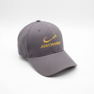 Just Hook It Nakışlı Pamuklu Beyzbol Şapkası – Unisex Outdoor & Günlük Spor Şapka - Füme