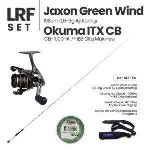 Jaxon Green Wind 198cm 0.6-6g Aji Kamışı + Okuma ITX CB ICB-1000HA Olta Makinesi + LRF Set 54