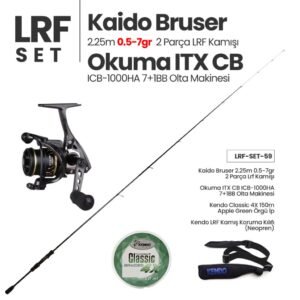 Kaido Bruser 2.25m 0.5-7gr LRF Kamışı + Okuma ITX CB ICB-1000HA Olta Makinesi + LRF Set 59