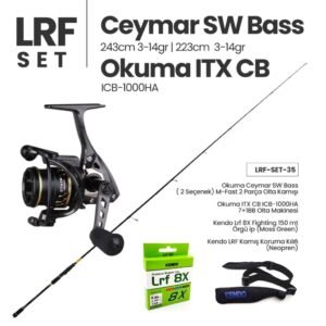 Okuma Ceymar SW Bass 3-14 gr LRF Kamışı (2 Seçenek) + Okuma ITX CB ICB-1000HA Spin Makinesi + LRF Set 35