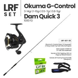 Okuma G-Control LRF & Light Spin Kamışı (4 Seçenek) + Dam Quick 3 1000 FD Spin Makinesi + LRF Set 38