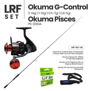 Okuma G-Control LRF & Light Spin Kamışı (4 Seçenek) + Okuma Pisces PS-2000A Spin Makinesi + LRF Set 36