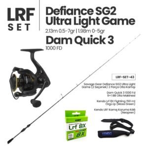Savage Gear Defiance SG2 Ultra Light Game LRF Kamışı (2 Seçenek) + Dam Quick 3 1000 FD Spin Makinesi + LRF Set 43