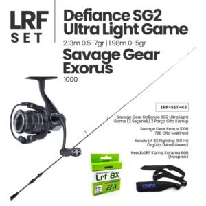 Savage Gear Defiance SG2 Ultra Light Game LRF Kamışı (2 Seçenek) + Savage Gear Exorus 1000 Spin Makinesi + LRF Set 44