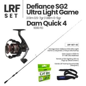Savage Gear Defiance SG2 Ultra Light Game LRF Kamışı (2 Seçenek) + Dam Quick 4 1000 FD Spin Makinesi + LRF Set 42