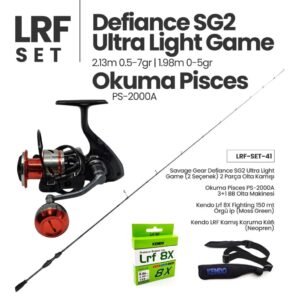 Savage Gear Defiance SG2 Ultra Light Game LRF Kamışı (2 Seçenek) + Okuma Pisces PS-2000A Spin Makinesi + LRF Set 41