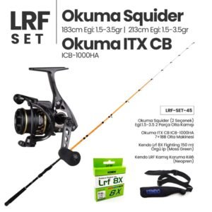 Okuma Squider Egi & LRF Kamışı (2 Seçenek) + Okuma ITX CB ICB-1000HA Spin Makinesi + LRF Set 45
